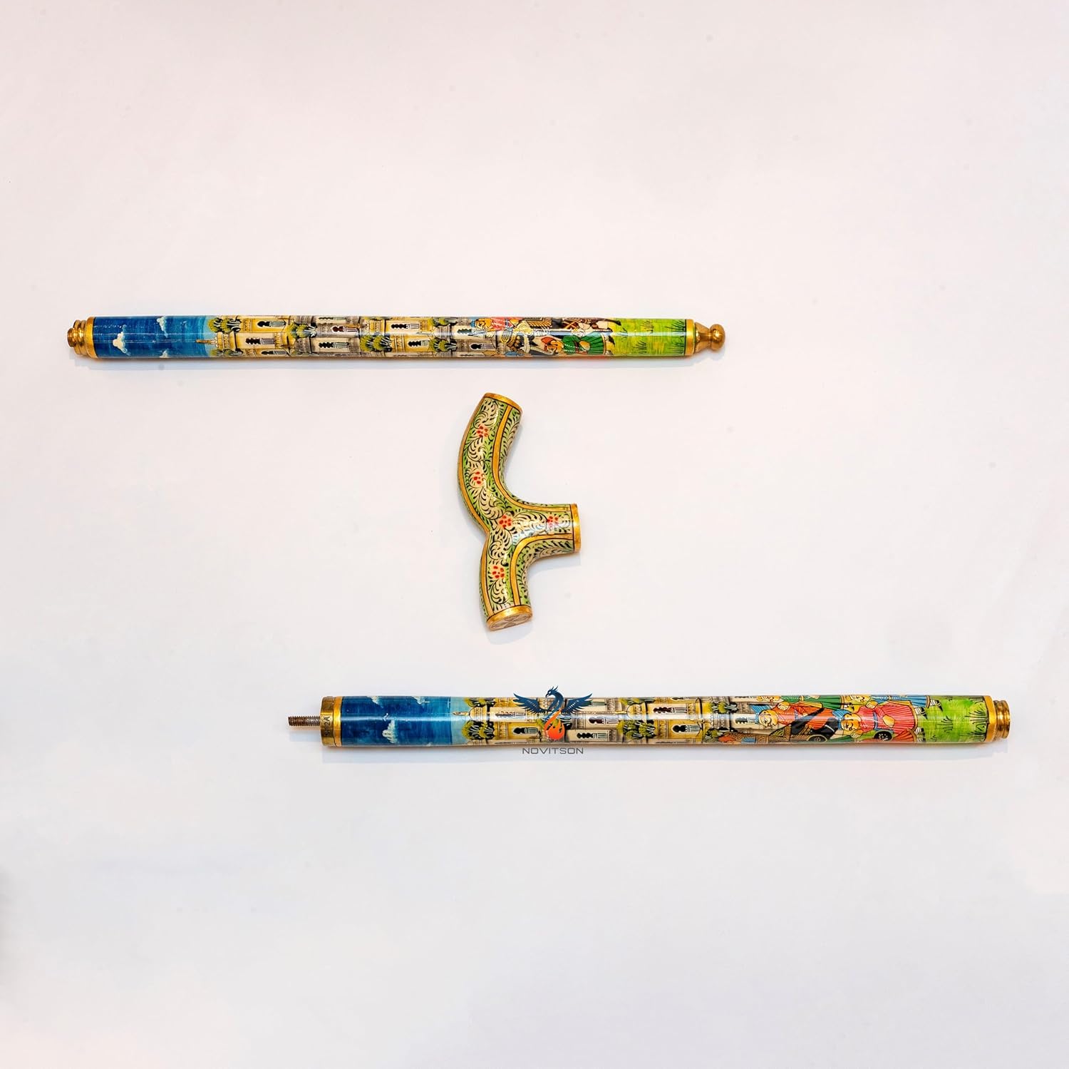 Lazuli Bone Walking Stick – Dominion Class | Handcrafted Cane | Animal Bone & Treated Wood | Elegant Antique Showpiece & Walking Aid