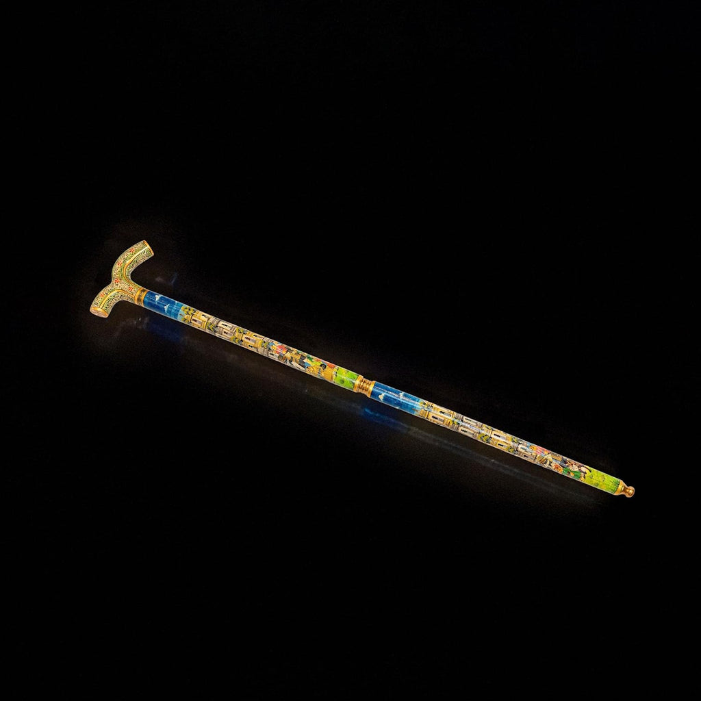 Lazuli Bone Walking Stick – Dominion Class | Handcrafted Cane | Animal Bone & Treated Wood | Elegant Antique Showpiece & Walking Aid