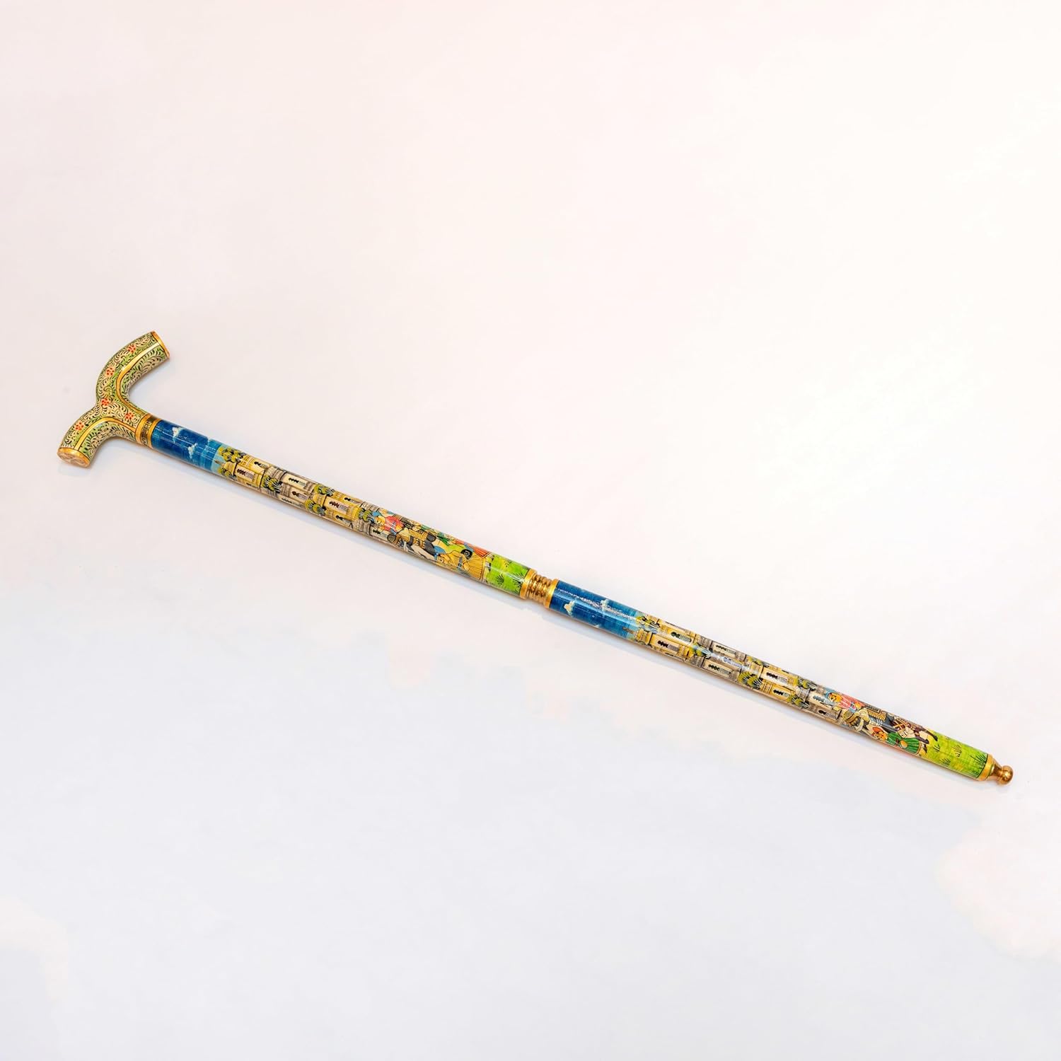 Lazuli Bone Walking Stick – Dominion Class | Handcrafted Cane | Animal Bone & Treated Wood | Elegant Antique Showpiece & Walking Aid
