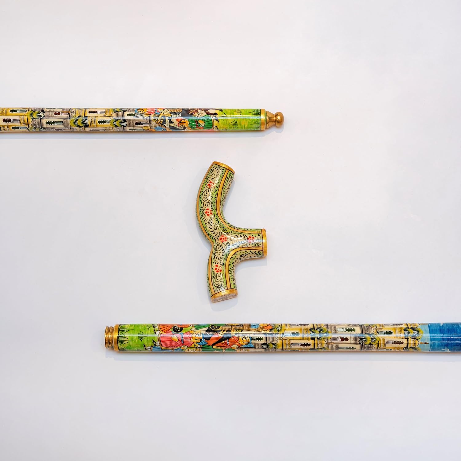 Lazuli Bone Walking Stick – Dominion Class | Handcrafted Cane | Animal Bone & Treated Wood | Elegant Antique Showpiece & Walking Aid
