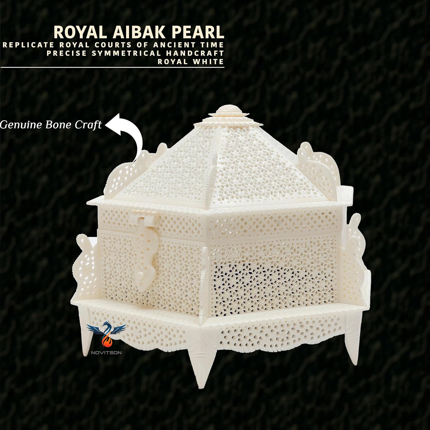 Royal Aibak Pearl Dome – Handcrafted Limited Edition | Animal Bone Exterior | Vintage Valuables & Decor