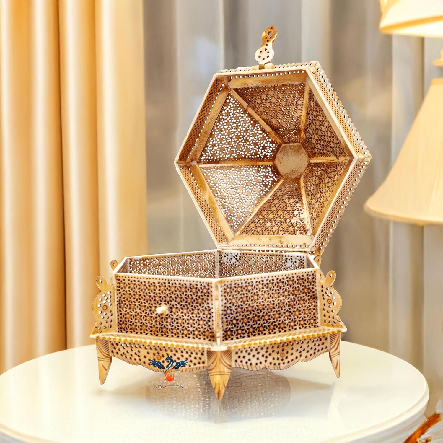 Royal Aibak Antique Dome  – Handcrafted Limited Edition | Animal Bone Exterior| Vintage Valuables & Decor