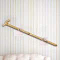 Pearl Walking stick – Dominion Class | Bone Handicraft Multicolor Cane | Animal Bone & Treated Wood | Elegant Antique Showpiece & Walking Aid
